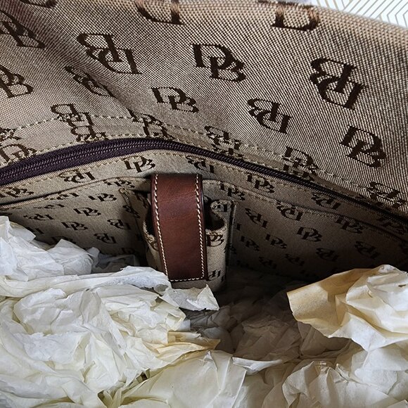 DOONEY AND BOURKE signature anniversary canvas & leather tote bag - Picture 6 of 6